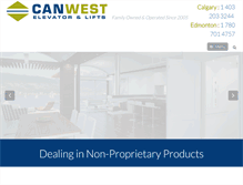 Tablet Screenshot of canwestelevators.com